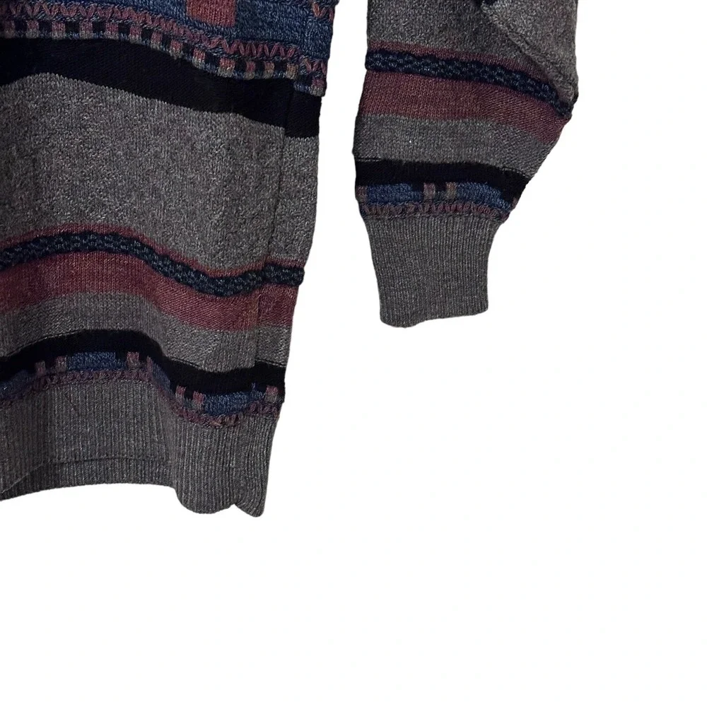 VINTAGE MENS XL SALMON RIVER TRADERS ACRYLIC WOOL SWEATER 90S EMO‎ DAD RETRO